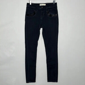 Mos Mosh Naomi Glam Oil Skinny Pants in Black - Size 27